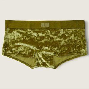 Victoria's Secret PINK Logo VELVET Boyshort Panties NWT